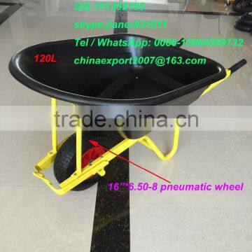 120L High Performance Australia Wheelbarrow With Large Plastic Tray WB8614P photo-2
