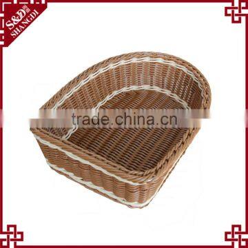 Exquisite PE plastic rattan storage basket for shoes storage