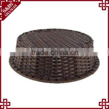 New Wholesale 3 Tier Rattan Basket Fruit and Vegetable Supermarket Display photo-6