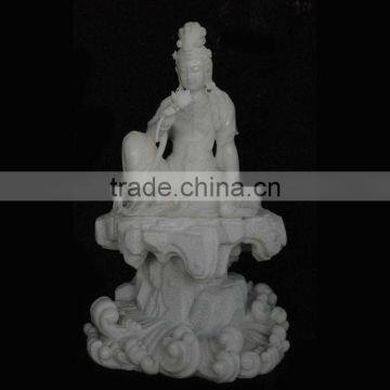 Hand Carved White Marble Buddha Statue