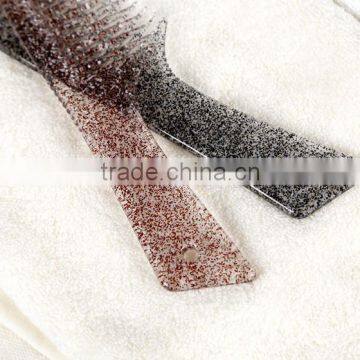 Plastic Morden Hair Comb With Crystals Point Irregularity Handle Hair Brushes photo-3