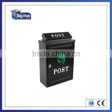 Cast Aluminium and Steel Red Rose Mailbox,postbox,letterbox