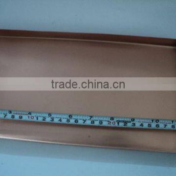 Rectangle Square Trays in Copper and Gold Finish photo-2