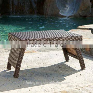 Outdoor patio rattan side table