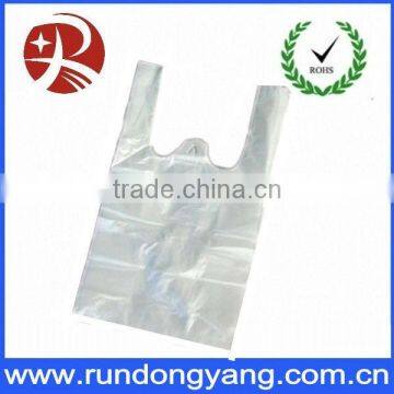 White resusable T-shirt Vest plastic bag for grocery