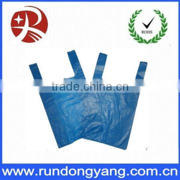 Wholesales HDPE/LDPE plastic t-shirt shopping bags