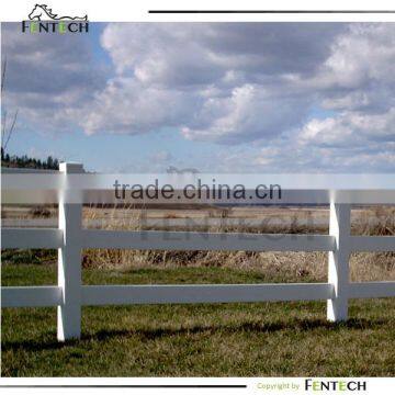 White 3 Rail Garden Fence Pvc photo-2