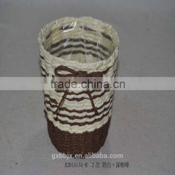 Handmade Paper Rope Waste Basket photo-3
