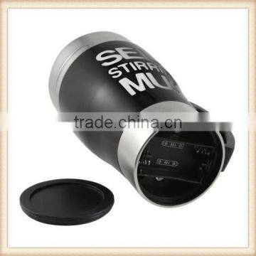 Stainless Lazy Self Stirring Mug Auto Mixing Tea Coffee Cup Office Gifts Black photo-3