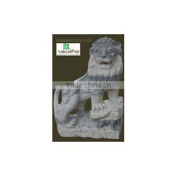 Lion stone sculpture