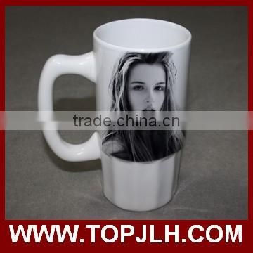 Promotional high quality ceramic beer mug for sublimation