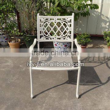 rattan chair metal legs beige color/outdoor rattan chair cast aluminum/rattan bistro chair foshan