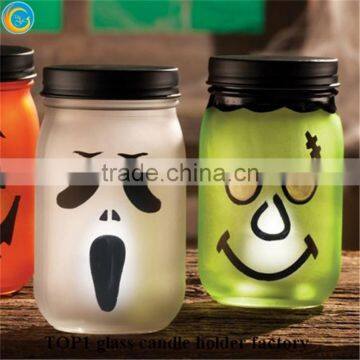 order mason jars online Beautiful Milk Glass with frost glass Candle holder Unique and modern