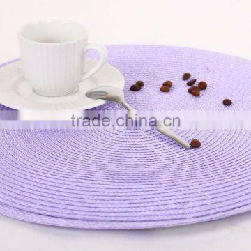 plastic woven tablemat/round purple placemat/placemat for dinnerware