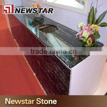 Newstar Silver Dragon Black Marble for Luxury Commercial Bathroom Vanity Top photo-4