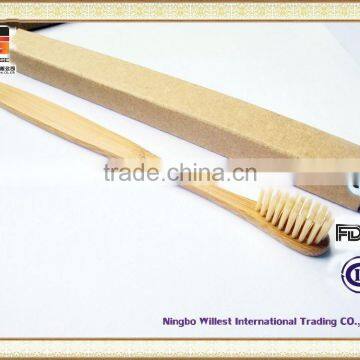 Thin Hole Bamboo Handle Toothbrush With Fine Brush photo-4
