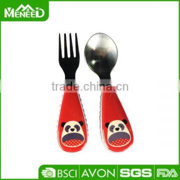 Children safety SGS pass factory directly price cute mini spoon and fork