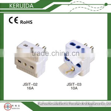 Italian ac dc electrical multi 3 round pin 16a industrial male and female plug socket adaptor socket