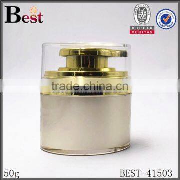 50 ml gold airless cosmetic cream jar wholesale