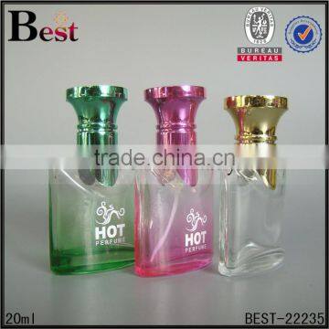 Cosmetic New Products Gradual Green Square 20ml Glass Perfume Bottle Aluminum Spray and Cap China Suppliers photo-5