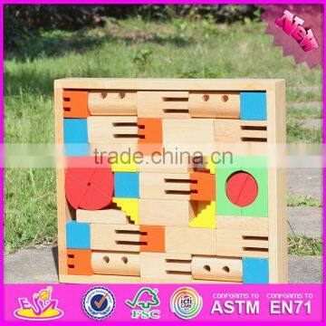 2016 Best Sale 40 Pieces Funny Wooden Building Blocks for Kids W13A114 photo-6