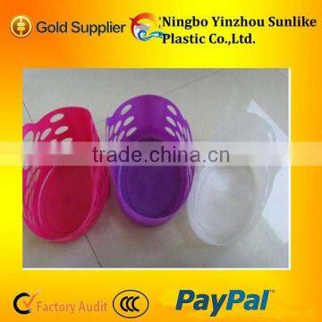 plastic TPR soft basket with handle