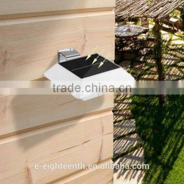 Cheap Good Quality Solar Powered 4 LED PIR Motion Sensor Outdoor Wall Light Garden Yard Path Lamps photo-3