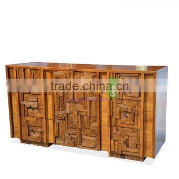 Buffet Modern Style For Living Room With Irregular Patrons Face , Teak Wood photo-2