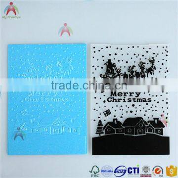 2017 PP Merry Christmas plastic embossing folder for scrapbooking