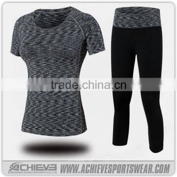 custom sublimated and screen printed fitness yoga wear for leggings