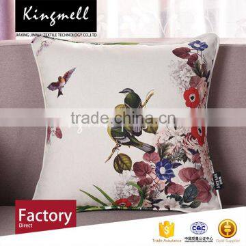 Custom magpies digital printed linen throw pillow cover