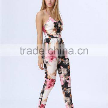 New Arrived Fashion Sleeveless Floral Print Women Jumpsuits photo-2