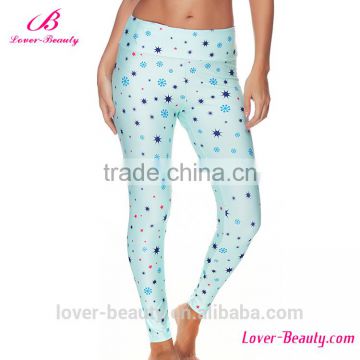 Wholesale ice light weight blue leggings high waist pants