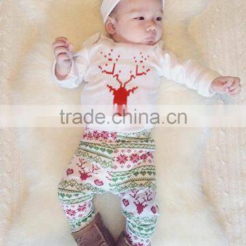 Infant and Child Boy and Girl Christmas Deer Print Two Piece Clothing Sets for 1-3 Years photo-4
