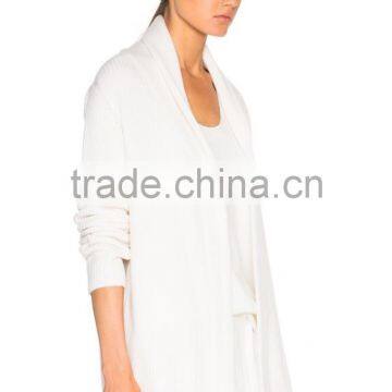 Women 100% Cashmere no Button Fancy Cardigan Sweater photo-3