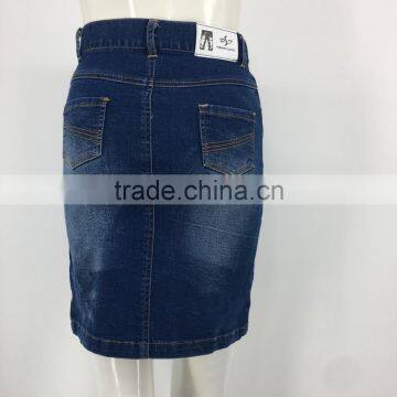 Women Customized Latest Design Pencil Denim Midi Skirt photo-3