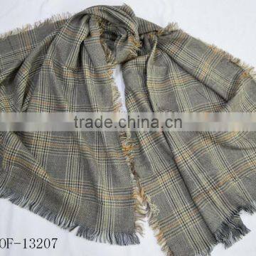 2017 the Large Latest Lady Soft Knitted 100%viscose Plaid Shawl photo-3