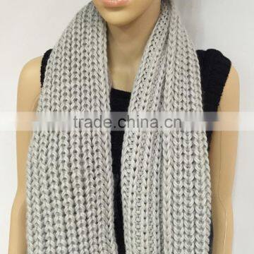 Girls Winter Heavy Knitted Long Infinity Scarf photo-2