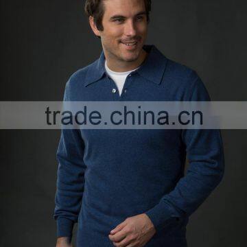 Premium 100% Cashmere Men's Polo Neck Pullover photo-2