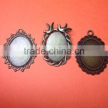 Blank Pendants in Antique Bronze Inner Tray 18mm x 25mm Set No 1 x 3, Pendants for Cabachons, Necklace, Brooch, Jewelry Making photo-6