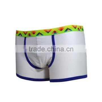Solid White Color Men Boxer Brief Custom Logos photo-2