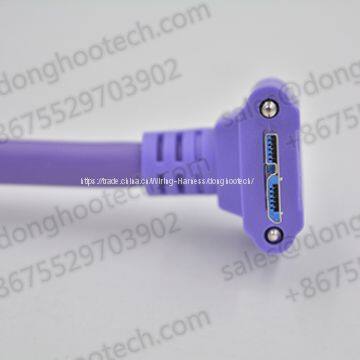 High flex USB 3.0 Angled Cable Micro B with Screw Locking  USB3 Vision Standard