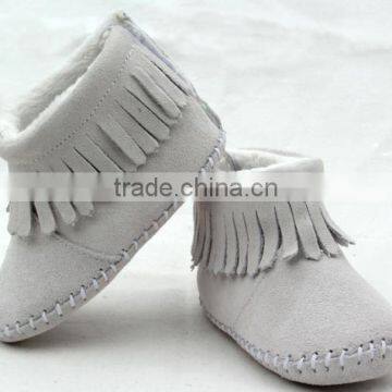 2017 Winter Toddler Shoes Leather Moccasins Boot Outsole for Baby Boot photo-4
