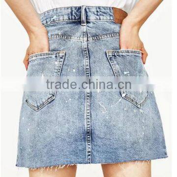 Runwaylover 5161 Sexy Europea Hot Sale New Printed Sexy Denim Skirt photo-2
