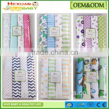 OEM factory or stocked designs 102*76cm Baby Receiving Blanket, Flannel Blanket, 100% Cotton Baby Blanket