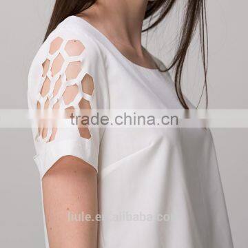 Good Quality Ladies Short Sleeve Blouse Designs photo-5