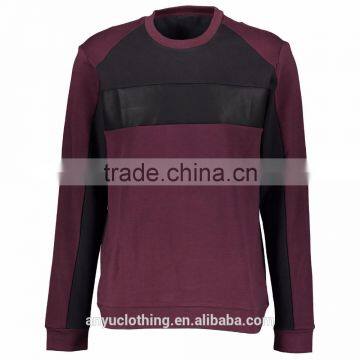 Latest Fashion Two Tone Panel Block Colour Pullover Sweatshirts for Men