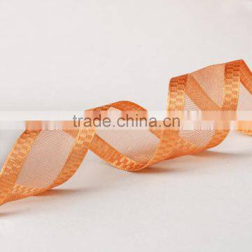 25mm Jacquard Sheer Organza Ribbon photo-2