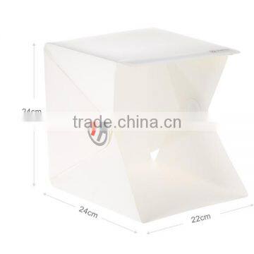 Folding Foldable Portable Mini Photography LED Lightbox Studio for IPhone Samsang LG HTC Smartphone Digital or DSLR Camera photo-4