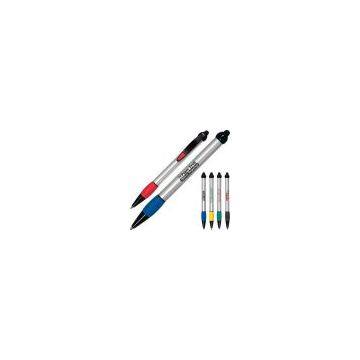 Promotional Blazer - Ballpoint pen with colorful grip section, black tip and clip